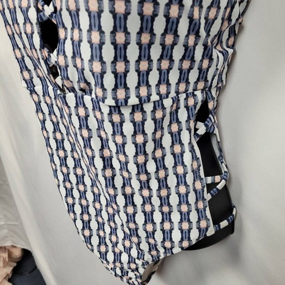 SALE 5/$25 Jessica Simpson Venice Beach Plunging Strappy One Piece Swimsuit NWT - Picture 6 of 14
